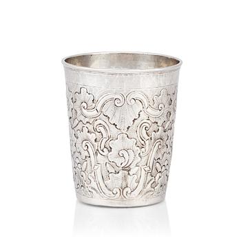 215. A Russian silver beaker, undidentified makers mark, Moscow 1752.