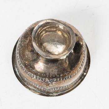 Two Swedish silver cups and four tumblers, 18th-19th century.