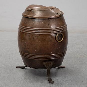 A ca 1900 copper barrel.