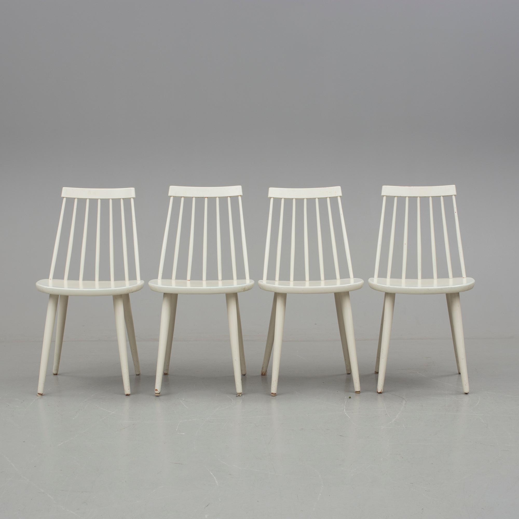 STOLAR, 4 stycken, 1900-talets mitt.