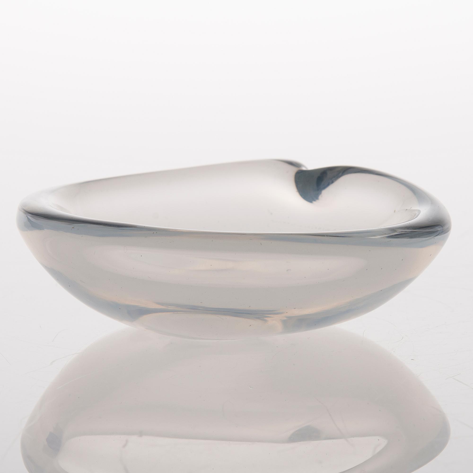 A glass bowl signed Tapio Wirkkala Iittala.