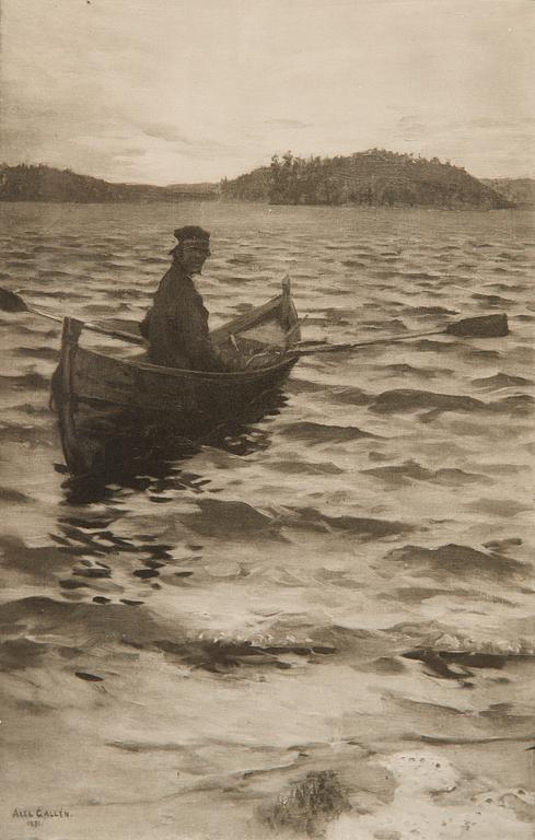 Akseli Gallen-Kallela, Rowing to the Shore.