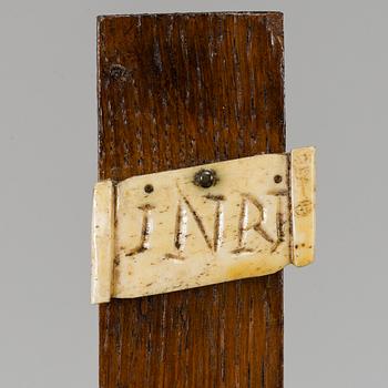 An 18th century wood and bone crucifix.