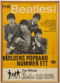 Concert poster, The Beatles, "The world's number one pop band", Telstar.