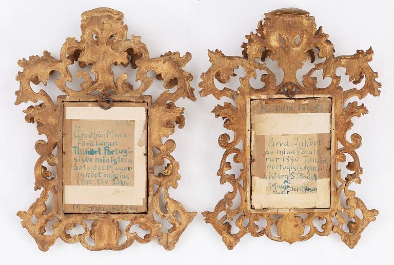 RAMAR, ett par. Barockstil, 1800-tal.