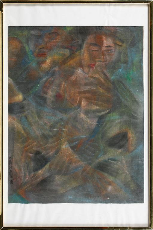 ONIB OLMEDO, pastell, signerad och daterad -88.