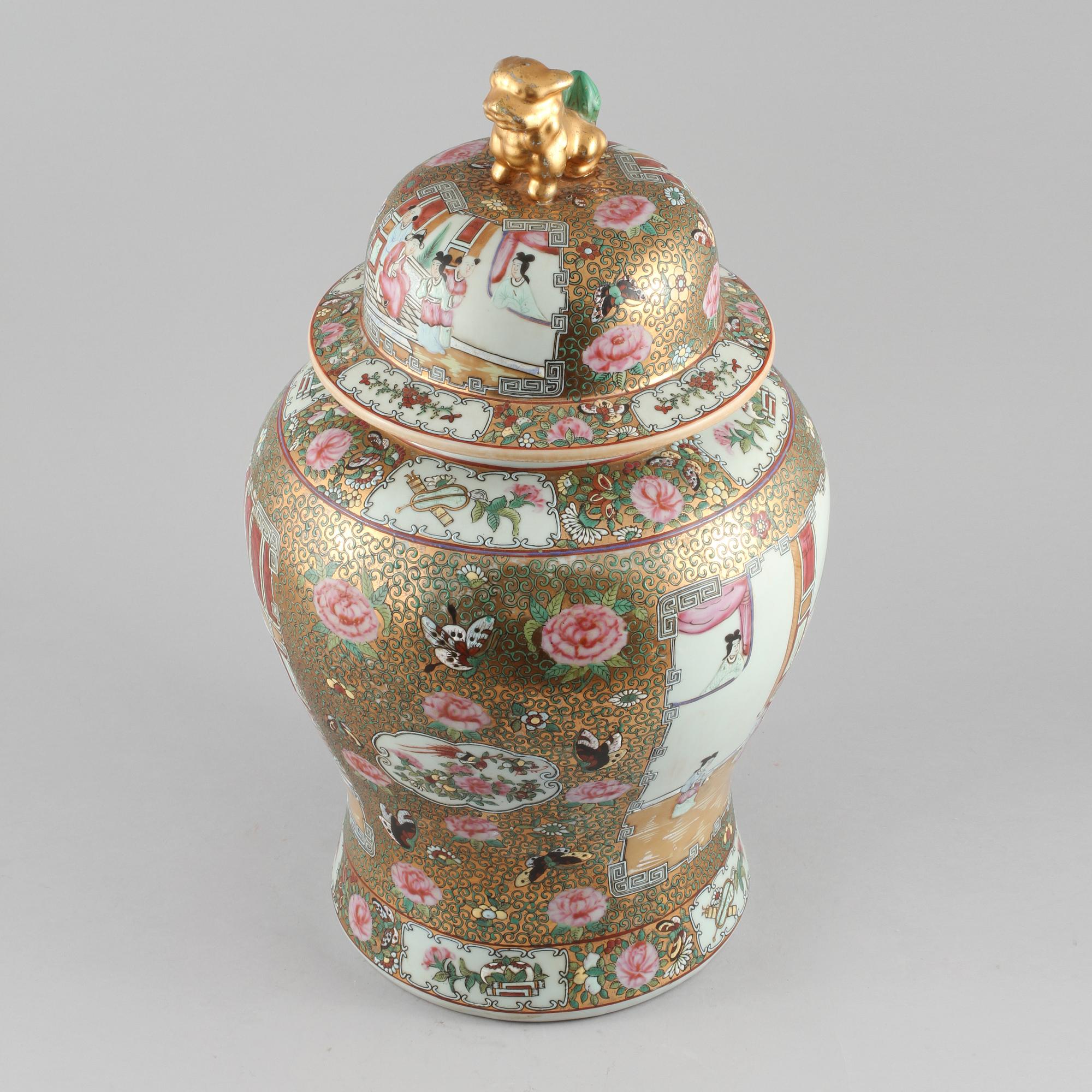 LOCKURNA, porslin, Kanton, Kina, 1900-tal.