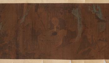 A fine handscroll of Lohans in a landscape, in the style of Li Gonglin (1049-1106), presumably 17th Century.