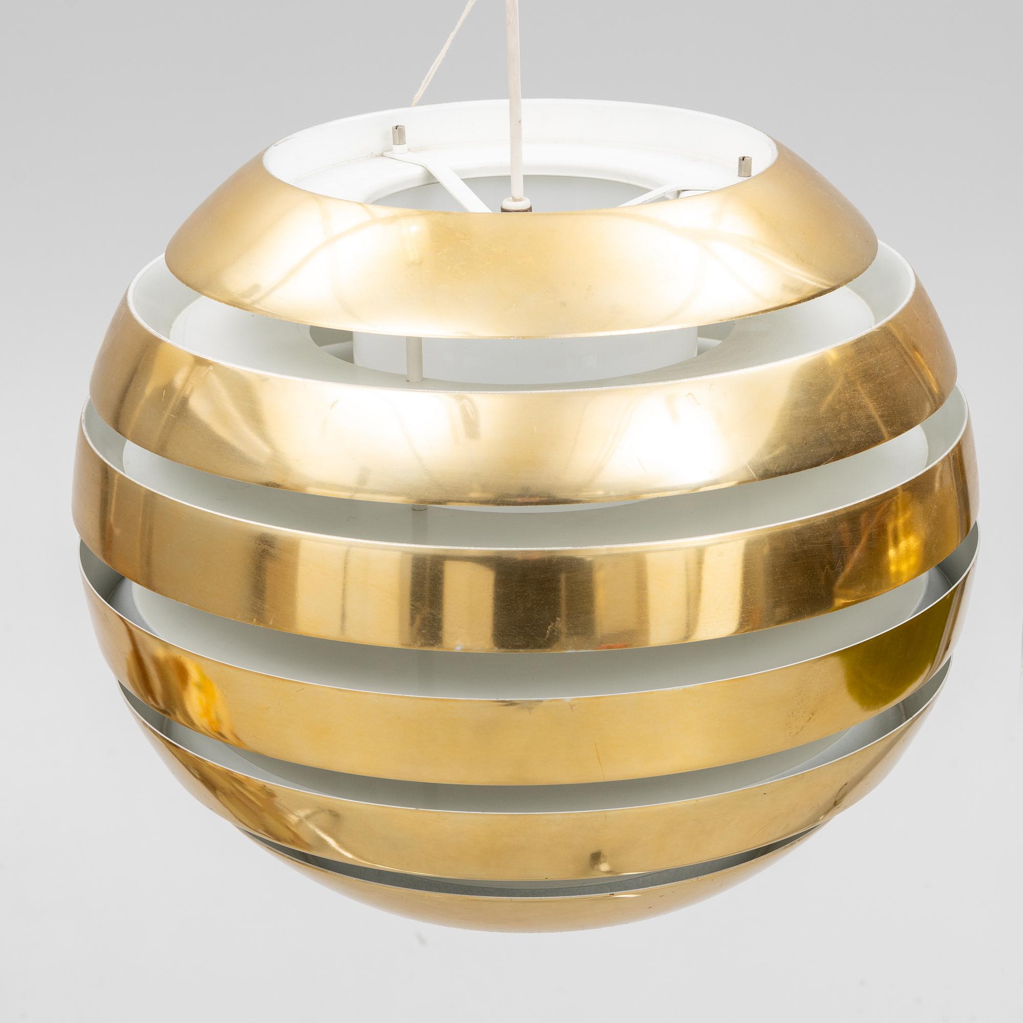 Carl Thore (Sigurd Lindkvist), ceiling lamp, "Le Monde", Granhaga Metallindustri, 1970s.