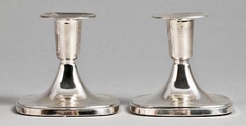 LJUSSTAKAR, 2 par, silver, bl.a. Tore Eldh. 1900-tal.