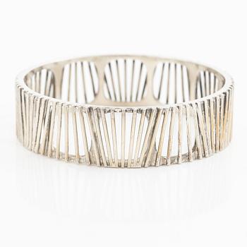 Arm ring, Bent Knudsen, silver, Denmark.