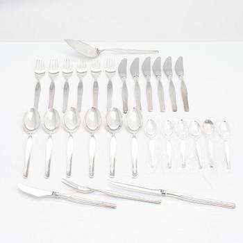 Tapio Wirkkala, a 28-piece set of 'Tapio' silver cutlery, Kultakeskus, Hämeenlinna, mostly from 1950s-1960s.