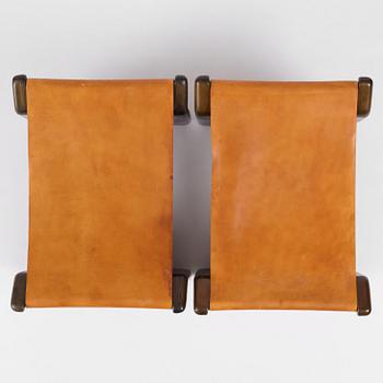 Tapio Wirkkala, a pair of stools, executed by Reino Huotari, Finland, 1981, for the Finnish Glass Museum.