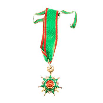 Osmanie Order medal of the third class with swords, Turkey, early 20th century.