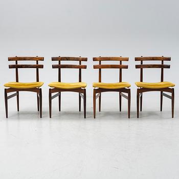 Poul Hundevad & Kai Winding, stolar 4 st, Hundevad & Co, Danmark, 1960-tal. Matbord, Danmark, 1960-tal.