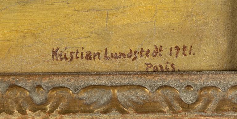 Kristian Lundstedt, oil on canvas, signed and dated 1921, Paris.
