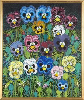 Jette Stoltz, olja på duk, signerad.