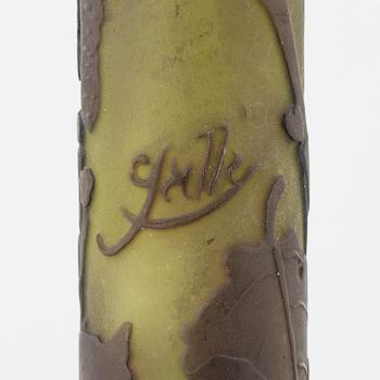 Emile Gallé, vas, överfångsglas, Jugend, Nancy, Frankrike.