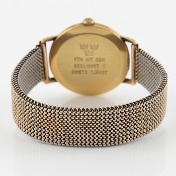 Certina, armbandsur, 18K guld, 34 mm.