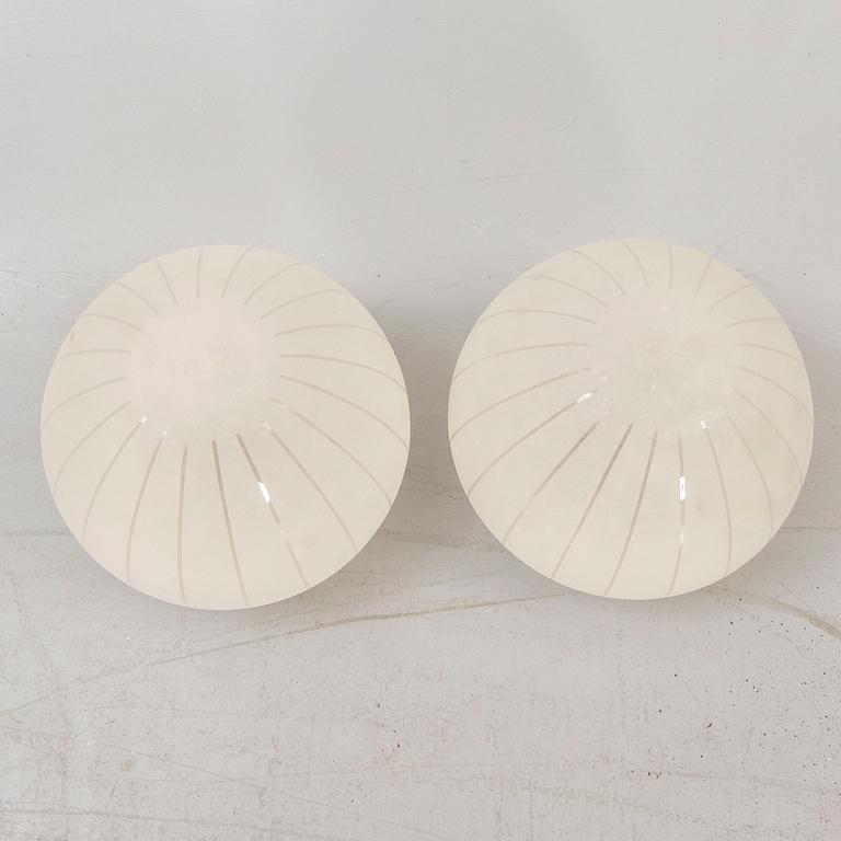 A pair of 1940/50s wall/ceiling lamps.