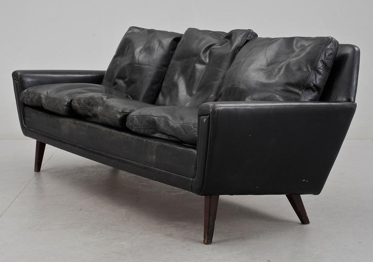 SOFFA, skinn, Danmark, 1950/60-tal.