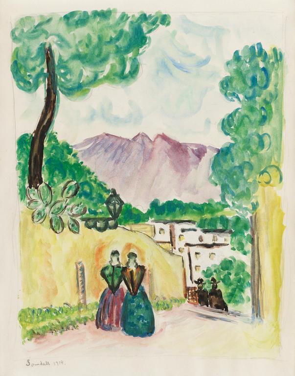 Gösta Sandels, Motif from Palma di Mallorca.