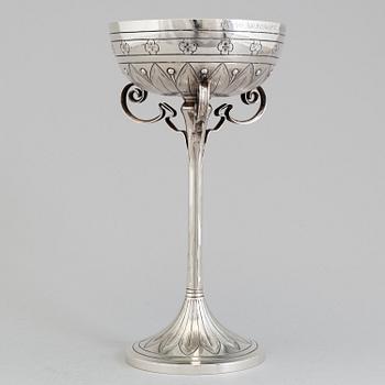 A Swedish Art Nouveau silver stem cup maker's mark CG Hallberg, Stockholm 1905.