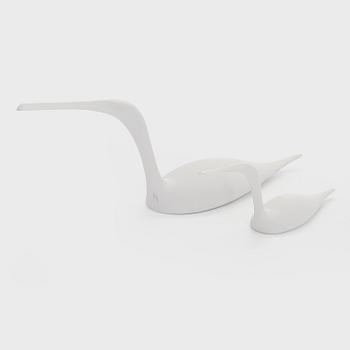Tapio Wirkkala, figuriner, 2 st, "Kungsfiskare", porslin, Rosenthal, Tyskland.