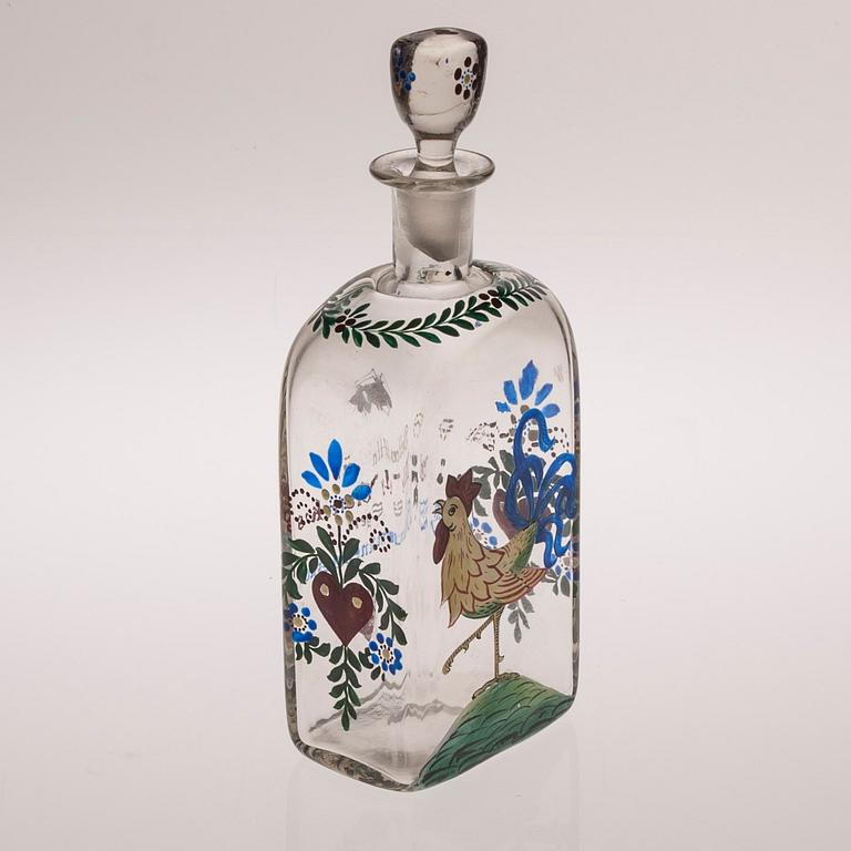 KARAFF, 1800-tal samt SNAPSGLAS, 3+1+1, 1800-talets slut och 1900-talets mitt.