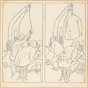 Thomas Theodor Heine · THOMAS THEODOR HEINE, blandteknik, signerad.