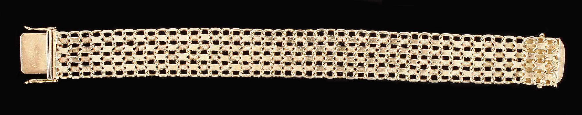 ARMBAND, guld 18K, Stockholms ädelsmide AB, Stockholm 1960. Vikt ca 30 gram.