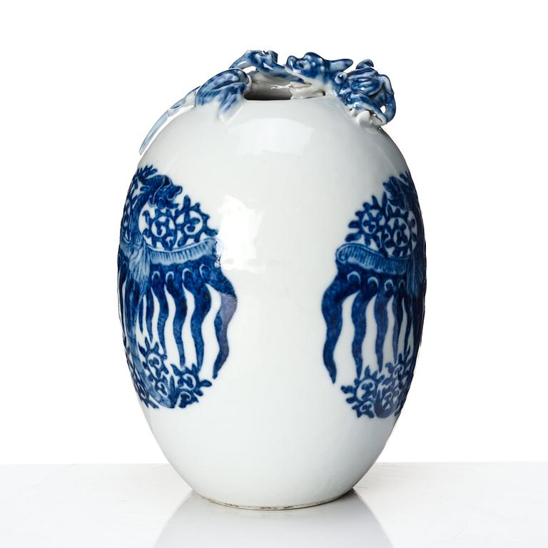 A Chinese vase, circa 1900 with Yongzheng mark.