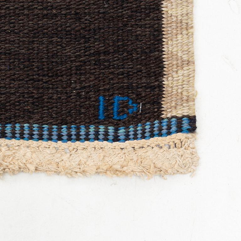 Ingrid Dessau, a carpet, ”Blå Rutor”, flat weave, ca 269 x 175 cm, signed KLH ID.