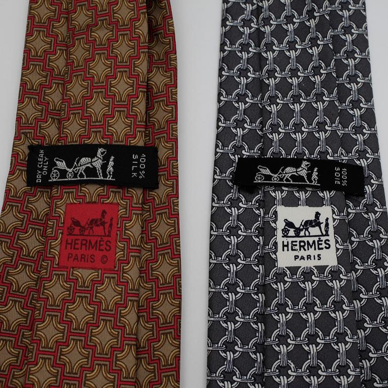 HERMÈS, two silk ties.