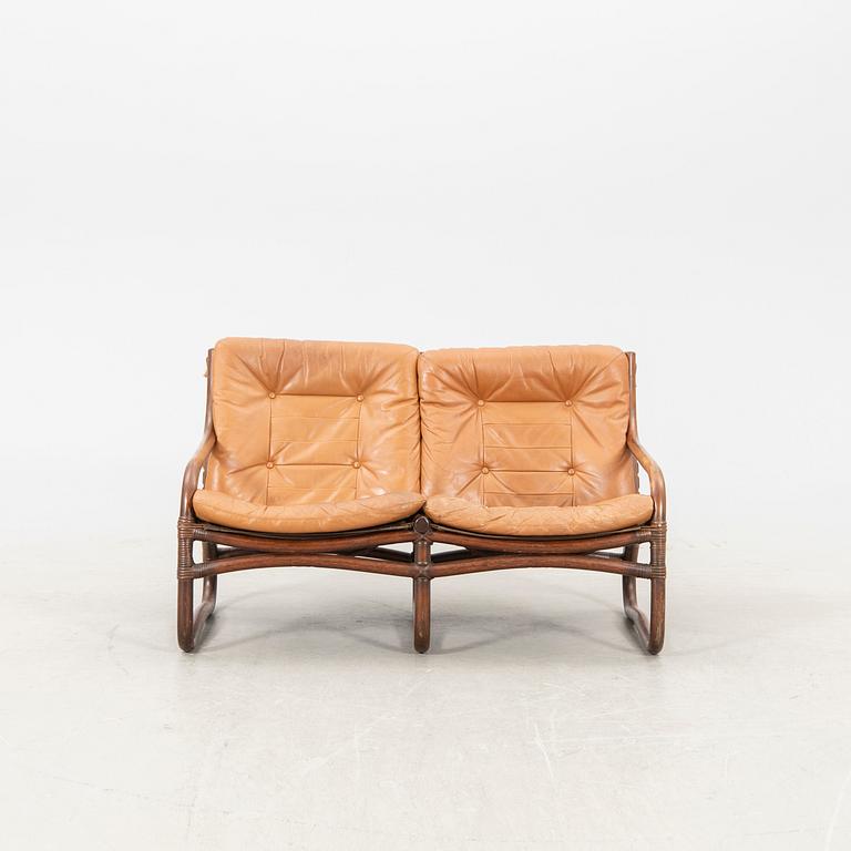 A three pcs IKEA "Baden bamboo sofa suit 1970s.