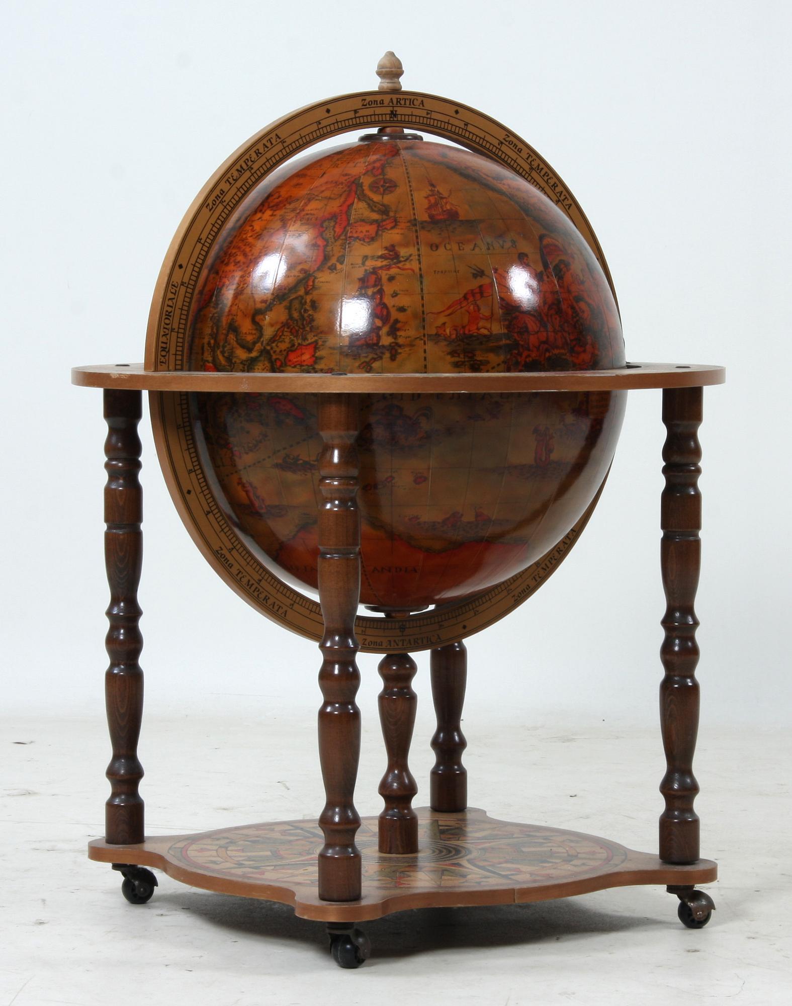 BARSKÅP/JORDGLOB, 1900-talets senare del.