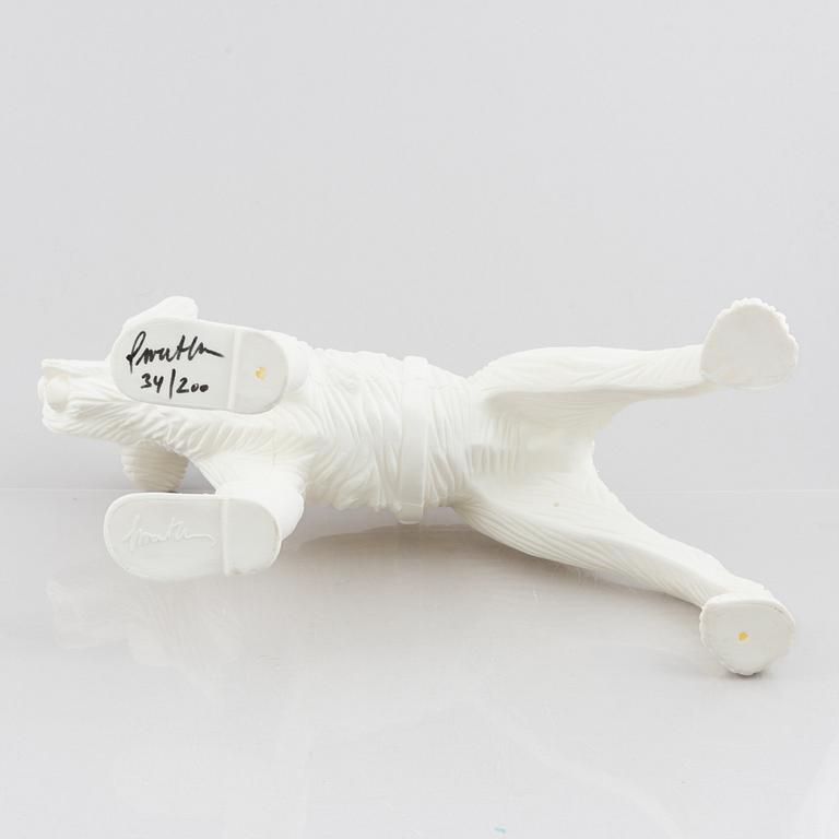 William Sweetlove, "Cloned Schnauzer with water bottle". (White).