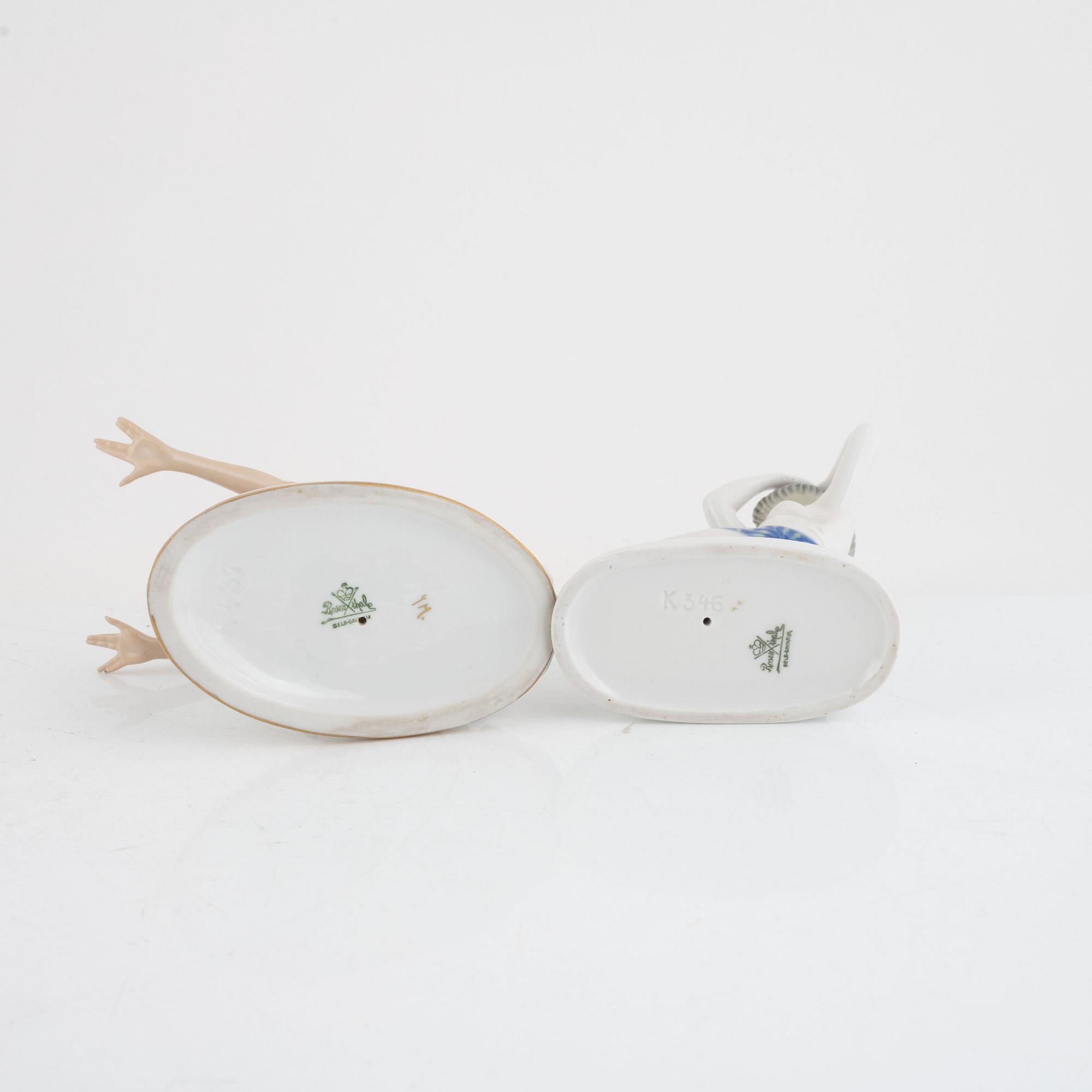 A set of two porcelain figurines. Rosenthal, Germany, 1920s.