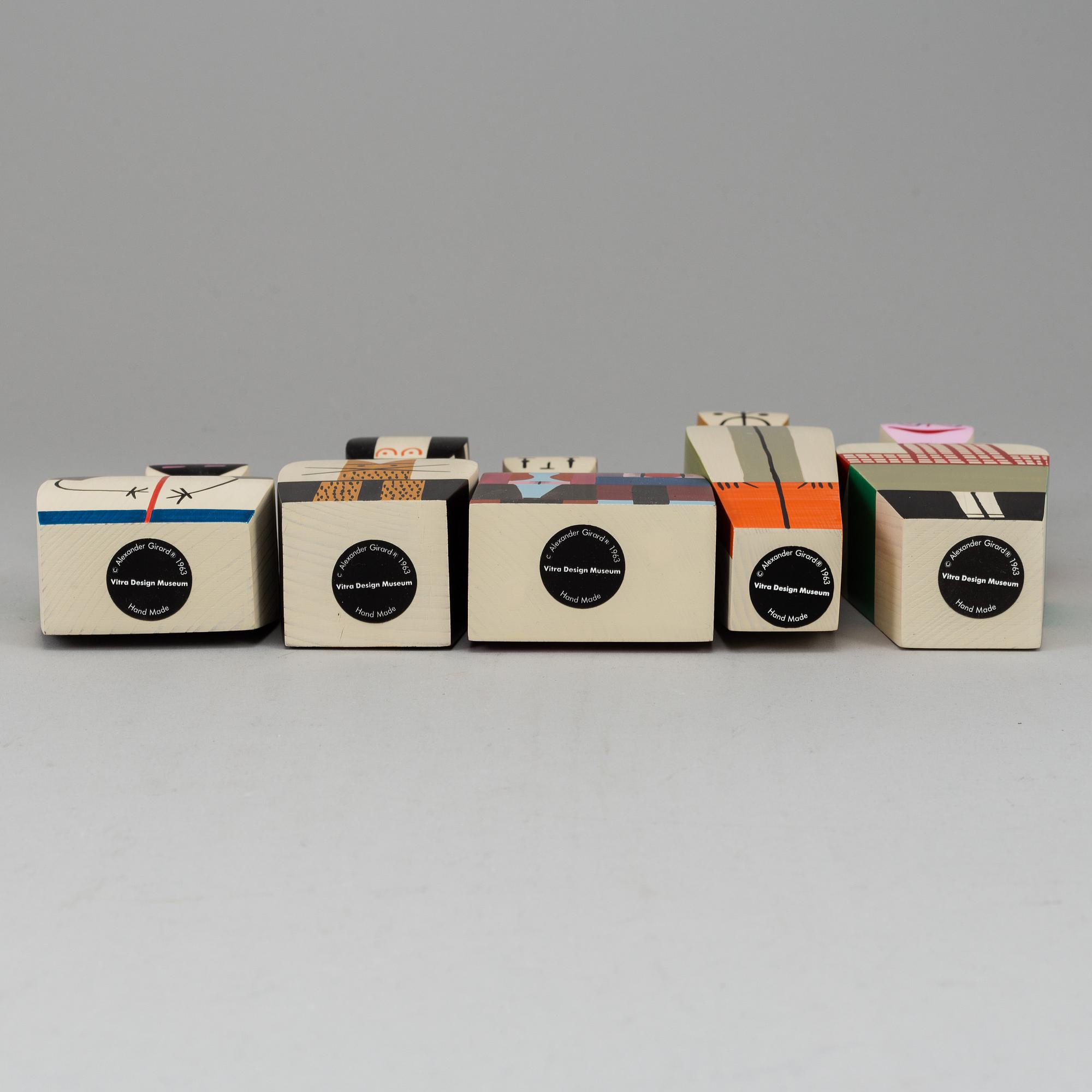 ALEXANDER GIRARD, five, wooden dolls, Vitra.
