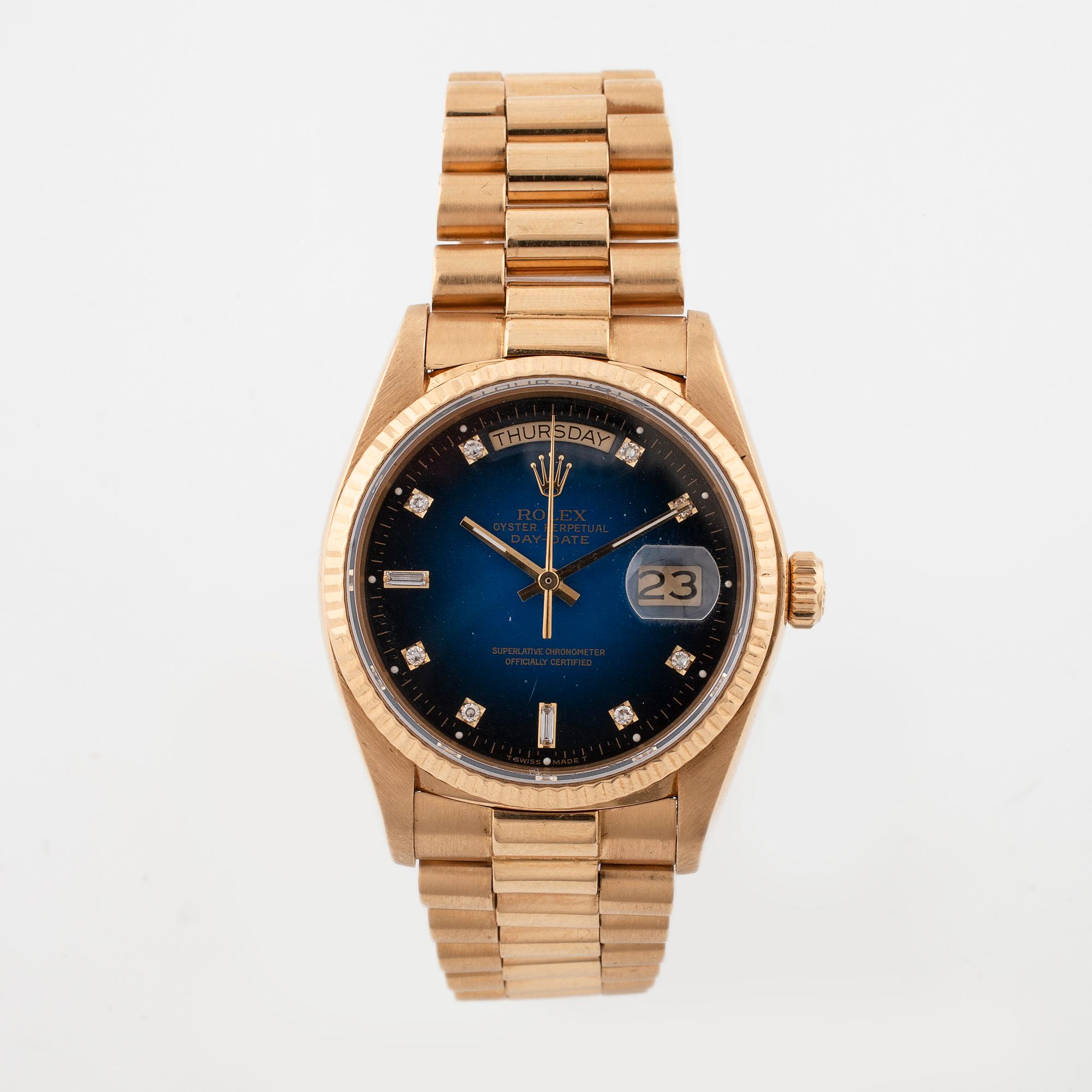 ROLEX, Oyster Perpetual Day-Date, wristwatch, 36 mm.