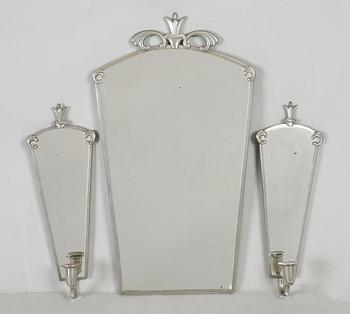SPEGEL OCH LAMPETTER 1 PAR, art déco, 1930-tal.