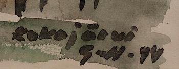 SVEN GRÖNVALL, akvarell, signerad och daterad Rukajärvi -44.