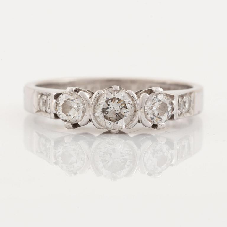 Brilliant cut diamond ring.