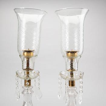 A pair of candel holders, 20th century.