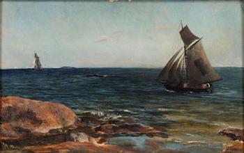 AKSELI GALLEN-KALLELA, SAILING BY THE SHORE.