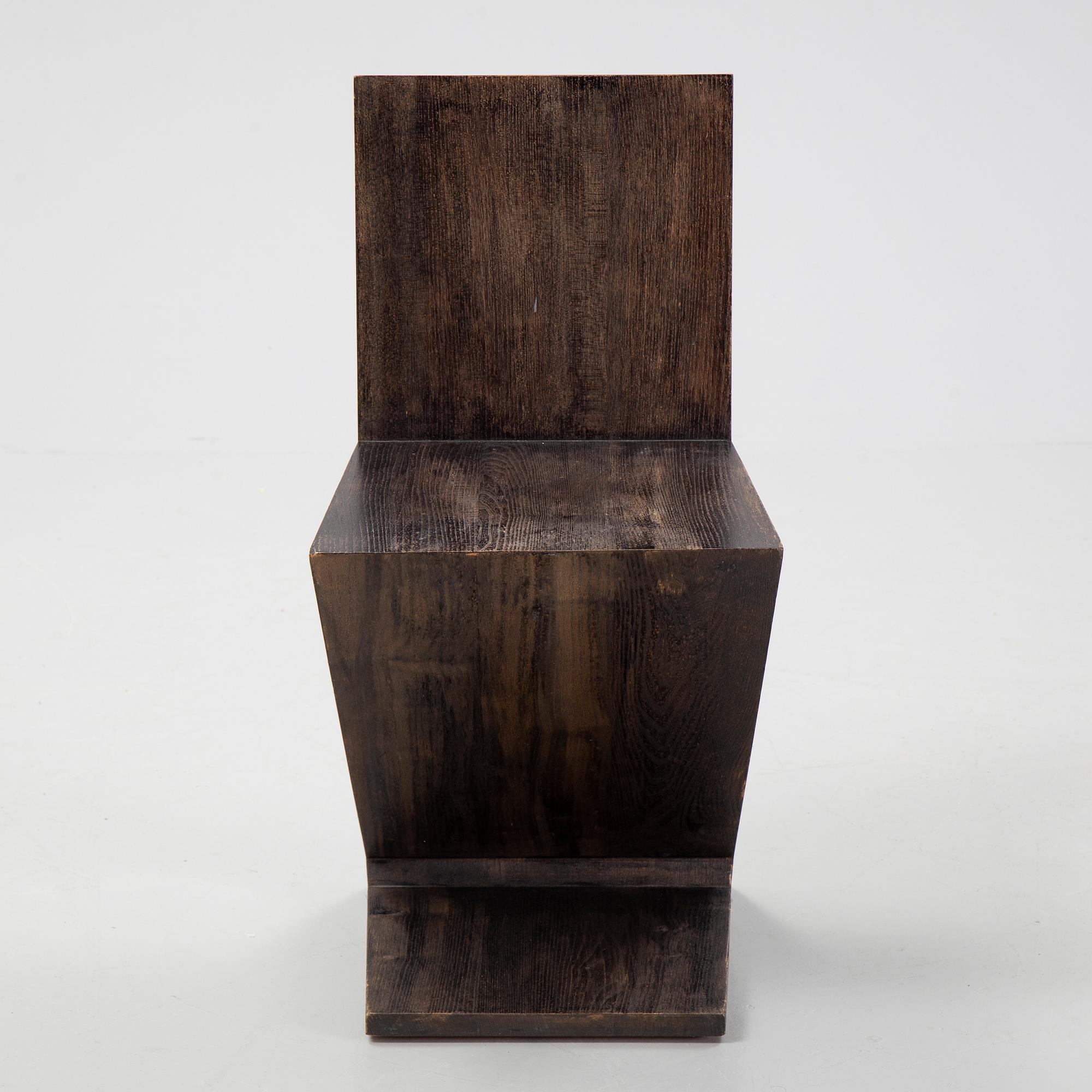 A 'Zig-Zag' chair by Gerrit Rietveld for Cassina, designed 1932-34, marked and numbered.