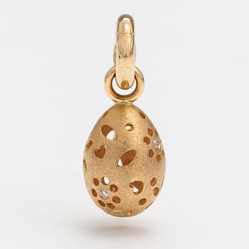 Ole Lynggaard, An 18K gold "Lace" pendant with diamonds ca. 0.11 ct in total. Copenhagen.