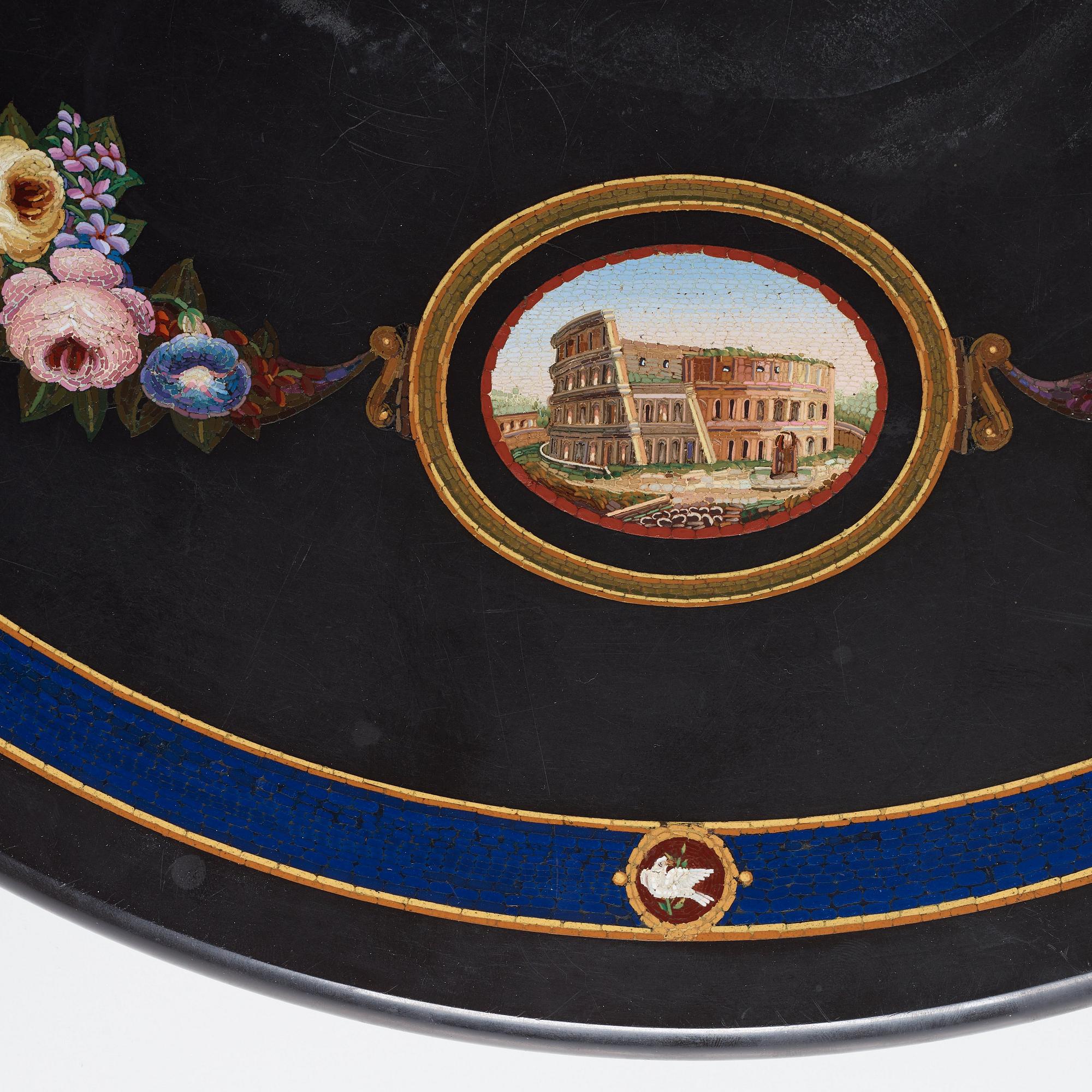 An Italian 19th century micromosaic table top.