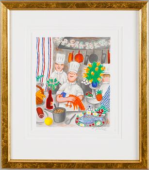 Lennart Jirlow · LENNART JIRLOW, färglitografi, signerad.