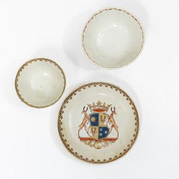A collection of export porcelain, China, Qing dynasty, 18th century.